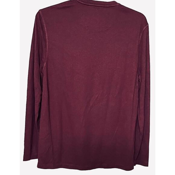 TASSO ELBA ISLAND LONG SLEEVE PULL-OVER TOP/T-SHIRT, WOMENS, M, PLUM, ROUND NECK - Picture 4 of 10